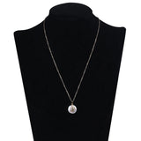 Coin Freshwater Pearl Pendant Necklace Women