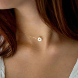 Coin Necklace Choker Filled Pendant Boho Collier Femme Letter Necklace
