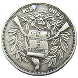 Guatemala 1894 4 Reales Silver Plated Coin Pendant