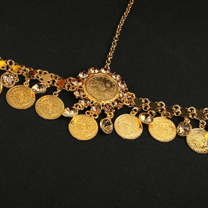 Coin Pendant Head Chain Coin Plated Pendant Women Hair Jewelry