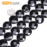 Coin Shape Agate Natural Stone Beads for Jewelry Making 15 Inches