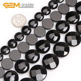 Coin Shape Agate Natural Stone Beads for Jewelry Making 15 Inches
