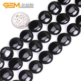 Coin Shape Agate Natural Stone Beads for Jewelry Making 15 Inches