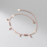 925 Sterling Silver Coin Beads Anklets Bracelets Leg Chain Jewelry Gift