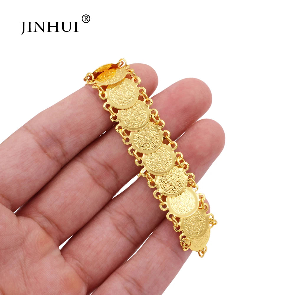 Coin Bracelet Jewelry for Women Charm Bracelets Dubai Bangles