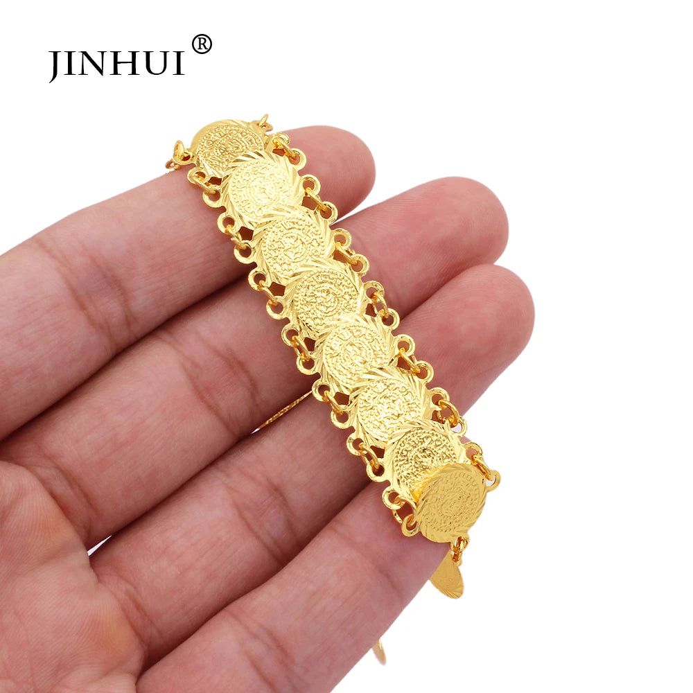 Coin Bracelet Jewelry for Women Charm Bracelets Dubai Bangles
