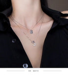 Cold Wind Star Moon Locbone Chain Necklace Female