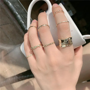 Japanese Wind Index Finger Ring Set for Women