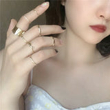 Japanese Wind Index Finger Ring Set for Women