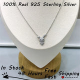 925 Silver Rabbit CZ Diamond Choker Necklace