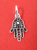 Colgante Mano de F?tima Ba?o de Plata Amuleto HAMSA HAND Talism?n Mal de Ojo