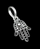 Colgante Mano de F?tima Ba?o de Plata Amuleto HAMSA HAND Talism?n Mal de Ojo