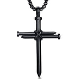 Titanium Nail Cross Necklace for Men Women