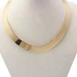 V Shaped Choker Necklace Stainless Steel Statement Jewelry