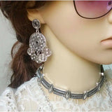 Alloy Horse Eye Carved Clavicle Chain Short Necklace