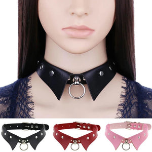 Punk Holographic Collar Circle Necklace Harajuku Choker