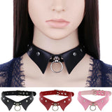 Punk Holographic Collar Circle Necklace Harajuku Choker