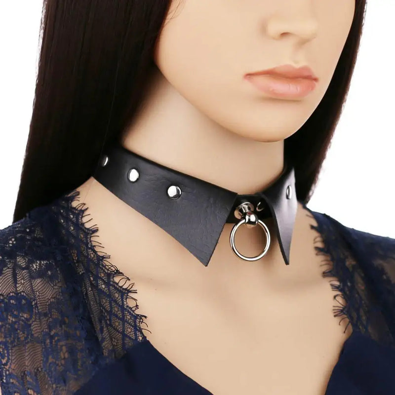 Punk Holographic Collar Circle Necklace Harajuku Choker