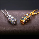 Crystal Pendent Drop-Water Wedding Jewelry CZ Necklace