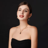 Crystal Pendent Drop-Water Wedding Jewelry CZ Necklace