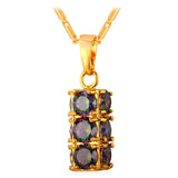 Crystal Pendent Drop-Water Wedding Jewelry CZ Necklace
