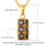 Crystal Pendent Drop-Water Wedding Jewelry CZ Necklace