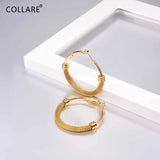 Gold/Black Mesh Hoop Earrings for Women Stainless Steel Earring Jewelry
