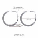 Gold/Black Mesh Hoop Earrings for Women Stainless Steel Earring Jewelry