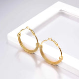 Gold/Black Mesh Hoop Earrings for Women Stainless Steel Earring Jewelry