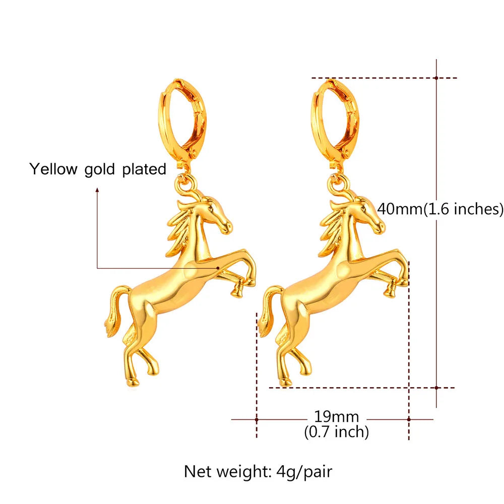 Collare Horse Earrings Vintage Anime Accessories E145