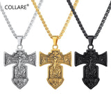 INRI Crucifix Cross Pendant Stainless Steel Christian Jewelry