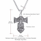 INRI Crucifix Cross Pendant Stainless Steel Christian Jewelry