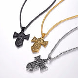 INRI Crucifix Cross Pendant Stainless Steel Christian Jewelry