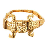 Collare Lizard Bracelet Men 316L Stainless Steel Gold/Black Jewelry H009