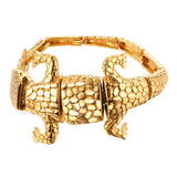Collare Lizard Bracelet Men 316L Stainless Steel Gold/Black Jewelry H009