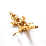 Collare Lizard Bracelet Men 316L Stainless Steel Gold/Black Jewelry H009