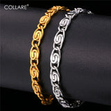 Snail Link Chain Bracelet Men Stainless Steel 6MM Wide H581