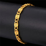 Snail Link Chain Bracelet Men Stainless Steel 6MM Wide H581