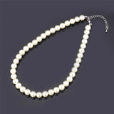 Simulated Pearl Choker Necklace Wedding Bridal Gift