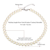 Simulated Pearl Choker Necklace Wedding Bridal Gift