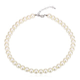 Simulated Pearl Choker Necklace Wedding Bridal Gift
