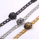 Tiger Bracelet 316L Stainless Steel Cuban Chain Gold/Black Men's Bracelet