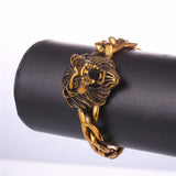 Tiger Bracelet 316L Stainless Steel Cuban Chain Gold/Black Men's Bracelet