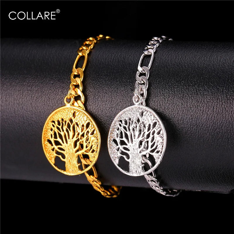 Tree of Life Bracelets Gold/Silver Chain Family Jewelry