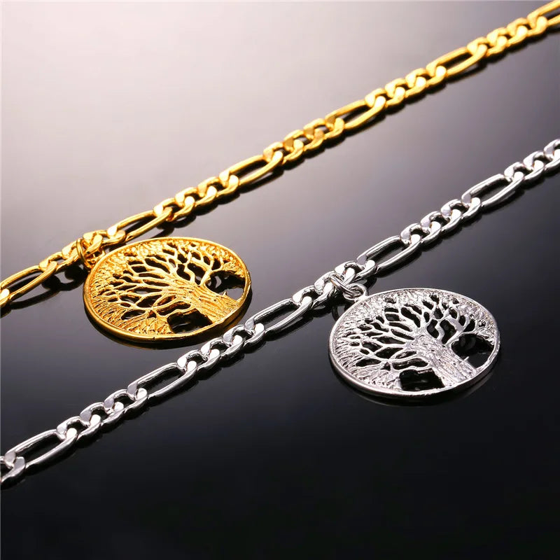 Tree of Life Bracelets Gold/Silver Chain Family Jewelry