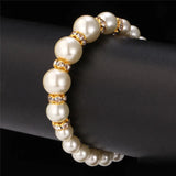 Simulated Pearl Crystal Bracelet Wedding Gift H755