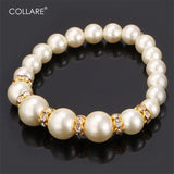 Simulated Pearl Crystal Bracelet Wedding Gift H755