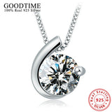Shining 925 Solid Sterling Silver Ladies Pendant Necklaces Jewelry