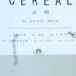 Invisible Necklace With Zircon Pendant Clavicle Chain Mermaid Tear