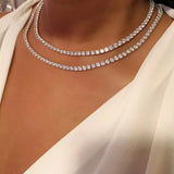 Lady Bling Cz Chokers Necklace - Wedding Tennis Statement Women